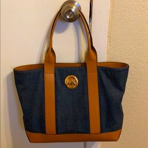 Michael Kors large didn’t tote bag blue andleather